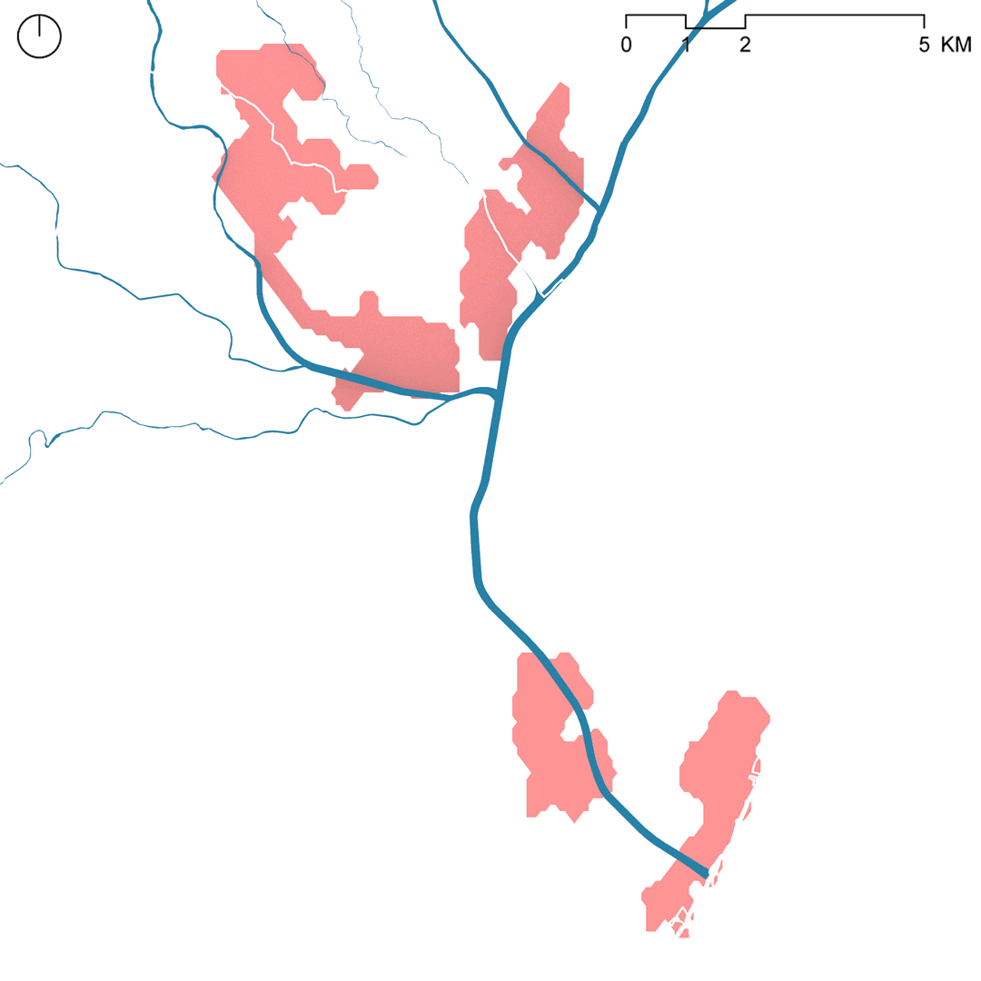 Filtering mobility corridors and identifying ecological nodes