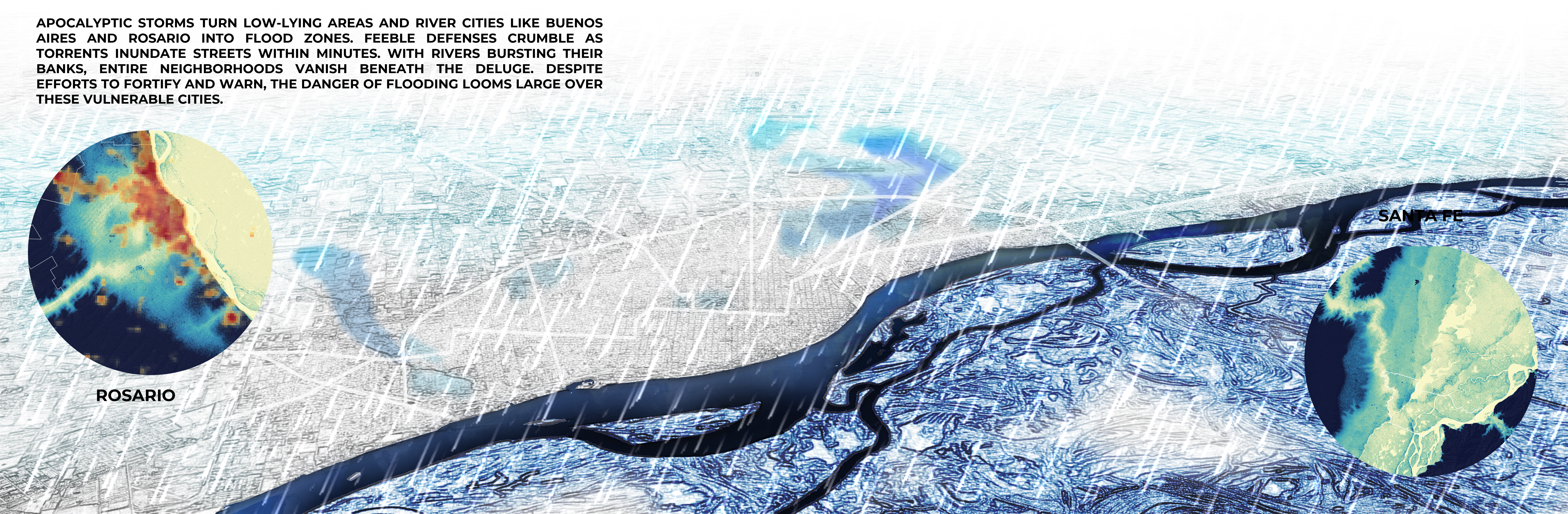 Rosario under extreme flooding