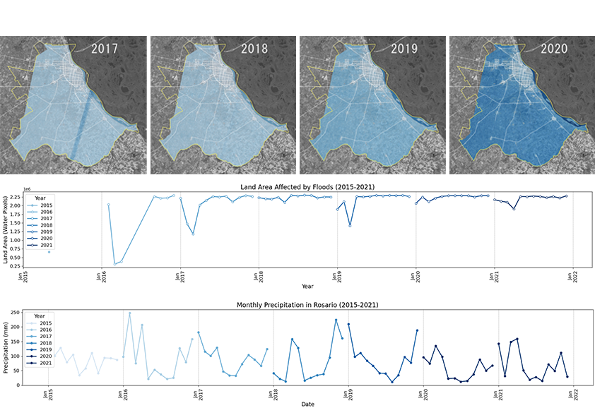 Sentinel-1 flood detection map
